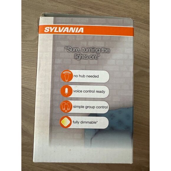 Sylvania Smart+ Soft White BR30 LED Light Bulb Bluetooth Voice Control - Picture 2 of 5